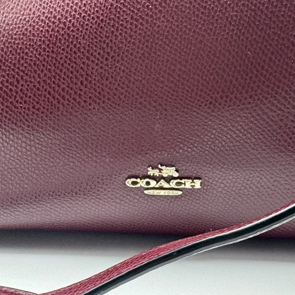Coach Turlock Burgundy Crosby Carryall Two Arm Handles & Adj Crossbody Strap‎